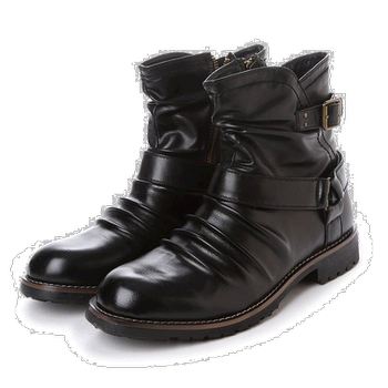 Sfw dedes draped belt boots martin boots fashionable men's boots