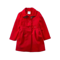 Mayoral Collar Winter Coat - Red (American Outlet) Straight Hair