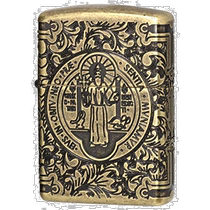 (Direct mail from Japan) ZIPPO Treasure Movie Collection Series Brass Lighter St. Benedict Portrait ZIPPO