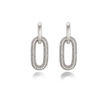 (韩国直邮)MINWHEE ART N JEWELRY Oval Drop Cubic Earrings(W