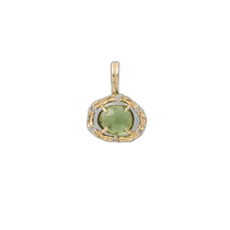 Japanese direct mail agete Akado womens green tourmaline K10 pendant 10244117393