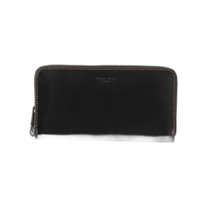 Japan direct mail COACH mens buffalo leather zipper long wallet 21796 BLK