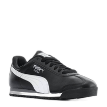 puma mens Roma basic sneakers (black and white) - black and white (American outlet) straight hair
