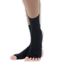 Self-operated｜Skullpig yoga socks for women black open toe slingback non-slip mid-length versatile simple commuting