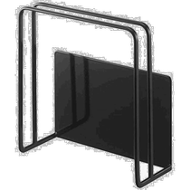 (Direct mail from Japan) Yamazaki Industrial Magnet Cutting Board Rack Black Can be hung and installed easily 5139