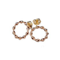 Korean direct mail GOLDEN DEW18K round earrings 280900030