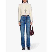 Hong Kong direct mail trendy luxury Sandro womens Walle short knitted jacket
