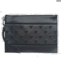 Hong Kong direct mail VERSACE mens black leather clutch DP86881-DVTMA2-D41NE