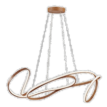 finesse decor moscow LED chandelier - brown (American outlet) straight hair