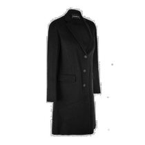 Hong Kong direct mail Emporio Armani Armani womens coat black cashmere lapel versatile and comfortable