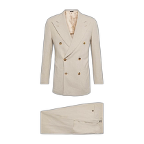 Hong Kong direct mail trendy luxury Thom Sweeney mens double-breasted linen suit 004121