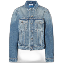 Hong Kong direct mail trendy luxury Off-White womens lapel button denim jacket OWYE012C99DEN00