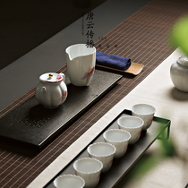 Tang Yun Japanese-style dry brewing table Ceramic tea tray Kung Fu tea ceremony accessories Coarse pottery water storage tea sea Kung Fu tea set