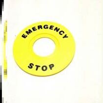 Emergency STOP sign button switch frame inner diameter 22mm outer diameter 60mm yellow card warning ring STOP emergency STOP sign