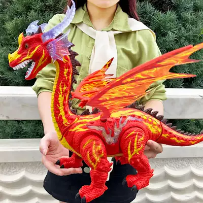 Large Electric will walk through fire, lay eggs, projection of Tyrannosaurus dinosaur model boy children's Egg toy