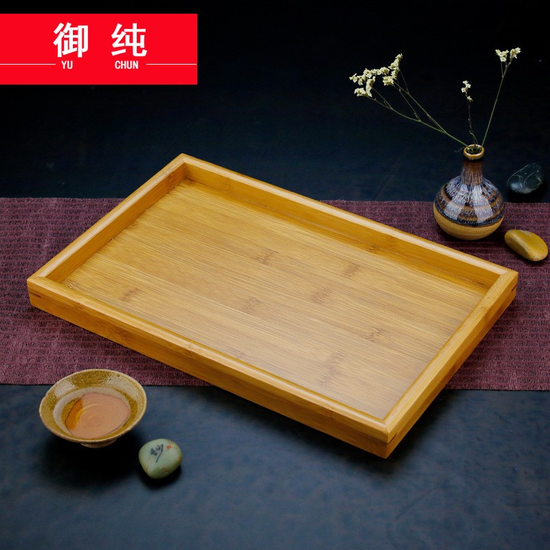 Royal pure kung fu tea tray tea bamboo accessories/bamboo saucer dish square small tray to serve tea tray