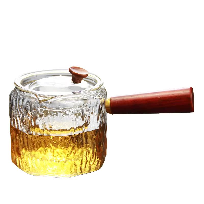 Royal for pure boiled tea glass teapot which can filter the wood hammer high borosilicate TaoLu tea set