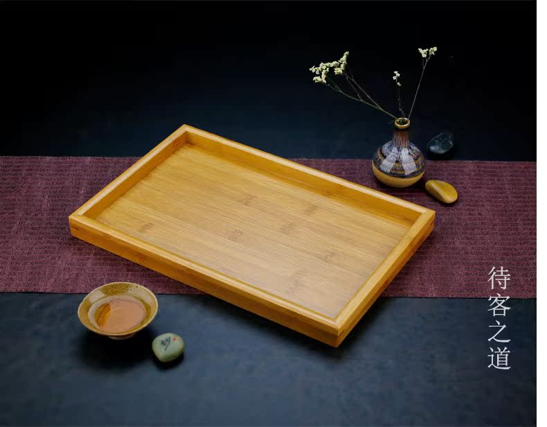 Royal pure kung fu tea tray tea bamboo accessories/bamboo saucer dish square small tray to serve tea tray