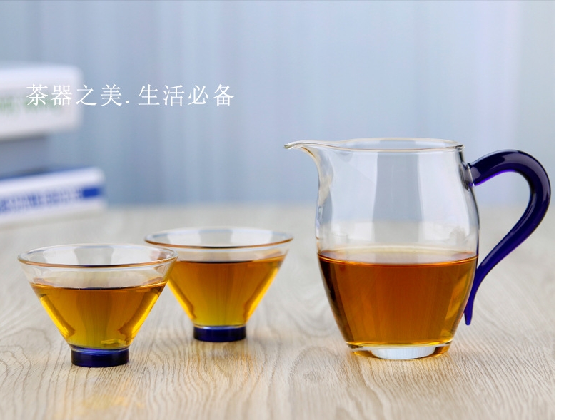 Royal pure glass transparent glass and heat - resistant glass tea sea fair keller cup tea gift sets