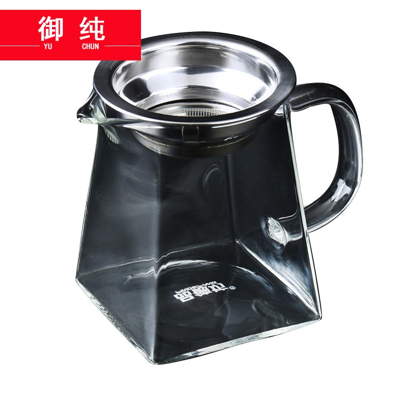 Royal pure transparent heat - resistant glass tea cup creative kung fu tea tea set points fitting justice cup