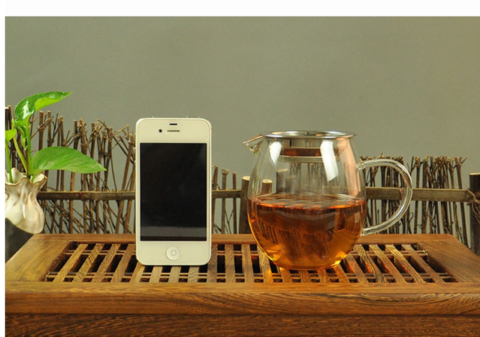 Royal pure transparent heat - resistant glass tea cup creative kung fu tea tea set points fitting justice cup