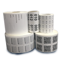 Customized printing self-adhesive barcode production library archives product barcode QR code flow code printing hang tag sticker price copper plate label food sample retention multi-size