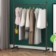 Thickened Simple Folding Clothes Rack, Mobile Home Balcony Floor-Standing Clothes Drying Rack, Light Luxury Clothing Store Shelf with Wheels