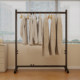 Household floor-standing stable clothes rack bedroom living room mobile retractable adjustable clothes drying rack simple drying rack