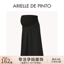 French ARIELLE DE PINTO maternity wear summer loose and comfortable high-waist belly-supporting black skirt