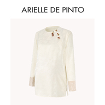 French ARIELLE DE PINTO Pregnancy Woman Dress Spring Chinese Style Chinese Lady Temperament Meritocracy Shirt Woman