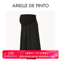 French ARIELLE DE PINTO maternity wear summer loose and comfortable high-waist belly-supporting black skirt