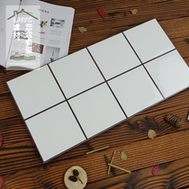 Nordic simple black and white kitchen and bathroom brick 300*600 eight squares grid bright glazed brick bread brick subway brick wall brick