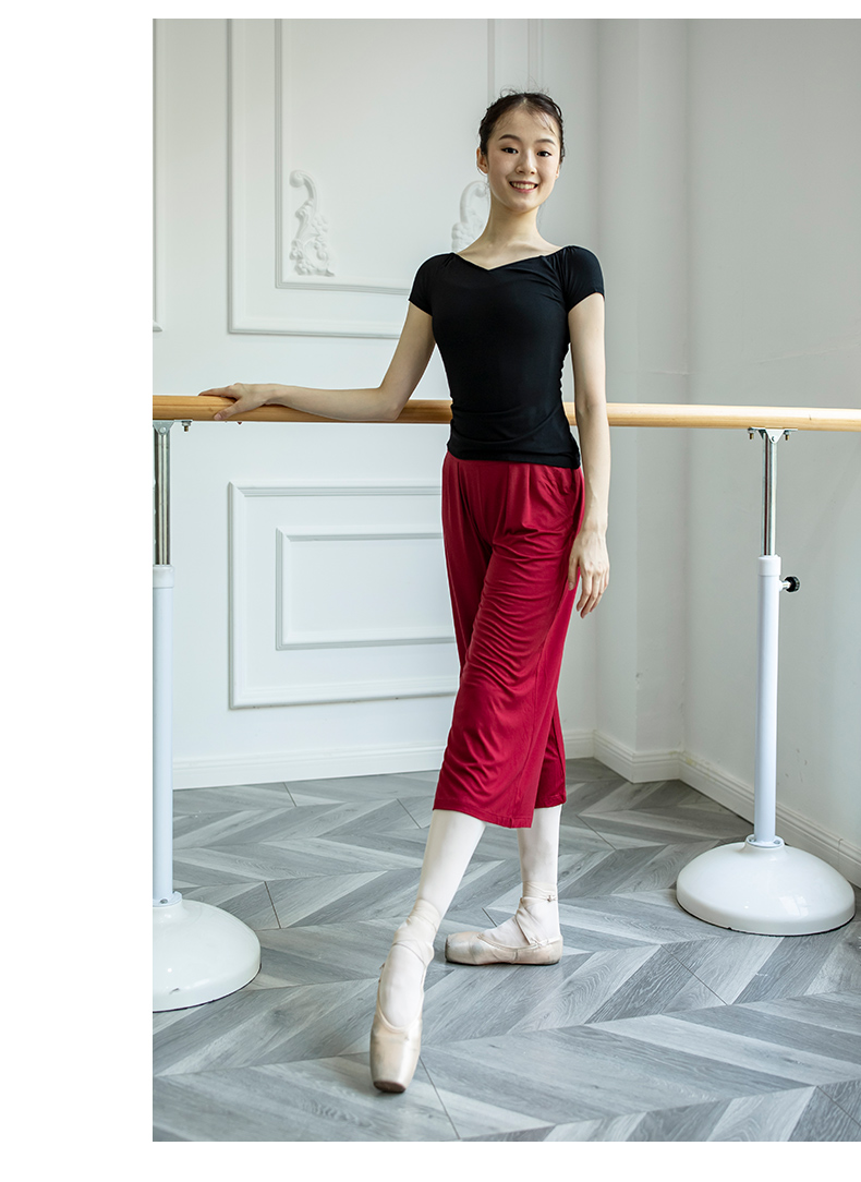 Danzbaby lỏng lẻo nhảy múa hiện đại thực hành quần áo chân rộng quần modal múa cổ điển dạy quần áo DZ44 - Khiêu vũ / Thể dục nhịp điệu / Thể dục dụng cụ trang phục khiêu vũ bắt mắt