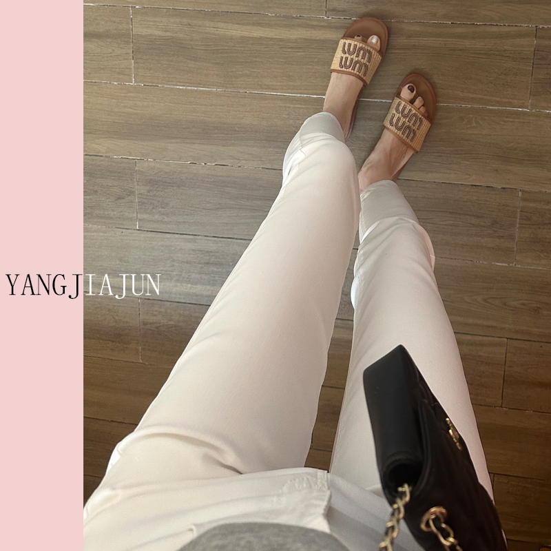 Trendy White Skinny Jeans for Women, Spring 2026, Slim Fit, Flattering, Thick, Cropped Pencil Pants