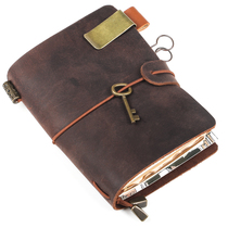 Defect pick-up handbook retro handmade cowhide notebook binder diary travel theme tn handbook