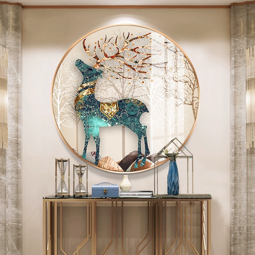 Cross -STITCH 2020 Новый Fortune Deer Nordic Style Round Elk Masonry Paint