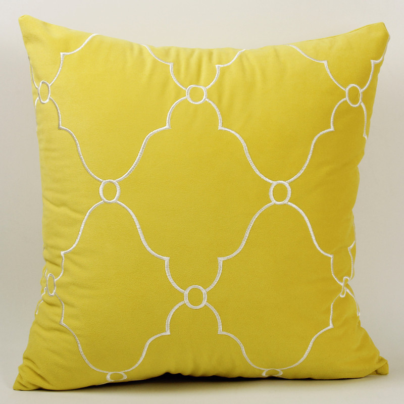 Vỏ gối thêu bông sang trọng của Mỹ không có lõi vuông Bắc Âu gối đệm phòng khách gối sofa gối tựa lưng sofa gỗ