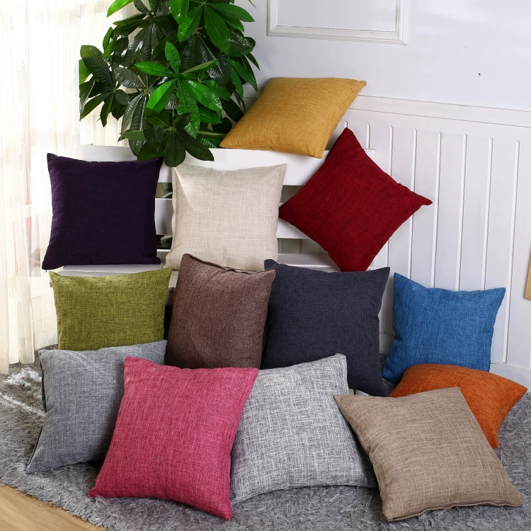 Mỹ dày linen pillowcase mà không cần core Bắc Âu hiện đại nhỏ gọn sofa phòng khách cao cấp đệm màu rắn