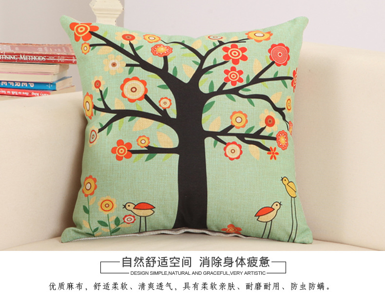 Phong cách Bắc Âu nhỏ gối hoạt hình tươi mà không có lõi vuông sofa gối đệm phòng khách sofa gối - Trở lại đệm / Bolsters Gối hình thú cho bé