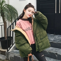 Anta 2018 mới mùa đông Học sinh Hàn Quốc dày quần áo bánh mì xuống áo bông nhỏ phụ nữ áo khoác ngắn - Quần áo độn bông thể thao áo khoác phao dáng dài
