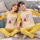 Bộ đồ ngủ mùa xuân và mùa thu đôi nam nữ cotton dài tay cỡ lớn cotton phục vụ nhà phiên bản Hàn Quốc đồ bộ kiểu mới