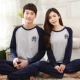 Bộ đồ ngủ mùa xuân và mùa thu đôi nam nữ cotton dài tay cỡ lớn cotton phục vụ nhà phiên bản Hàn Quốc đồ bộ kiểu mới