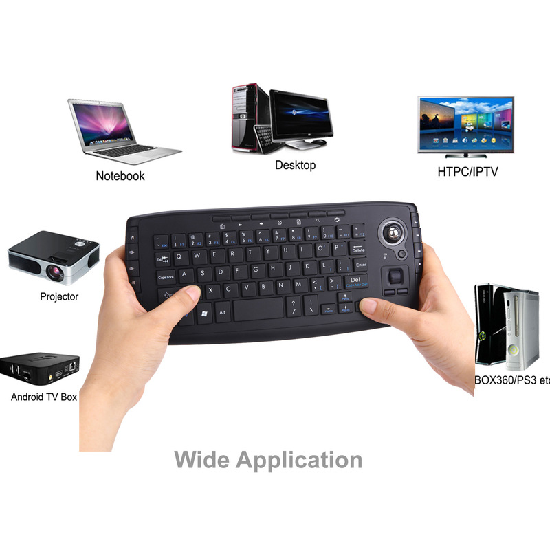 2.4g Air Mouse Innovative Trackball Wireless Keyboard and Mouse 2-in-1 Ergonomic Set