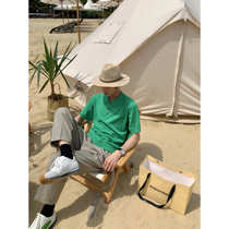 A super-valued clearance#2022夏季莫代尔棉休闲黑白蓝绿纯色Polo衫男短袖潮流ins a long time off.