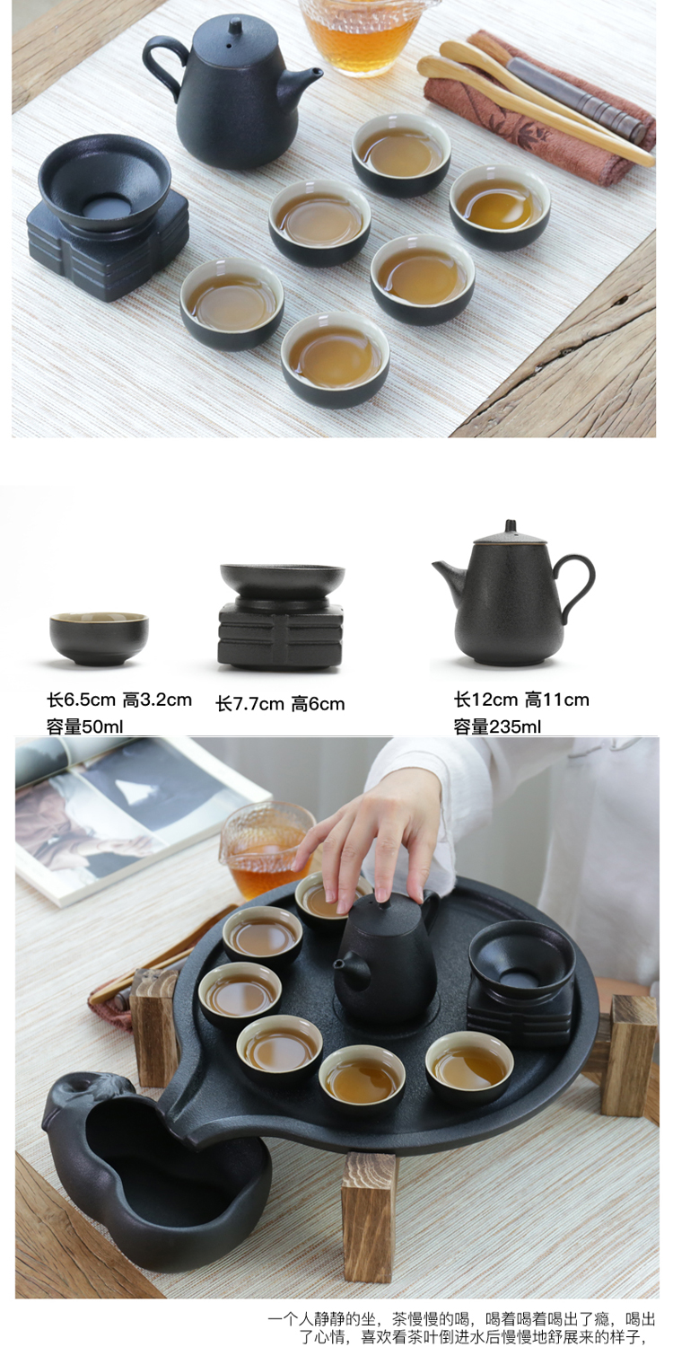 Glass ceramic tea set suit household Glass 6 kung fu tea with modern Chinese style of a complete set of tea to make tea