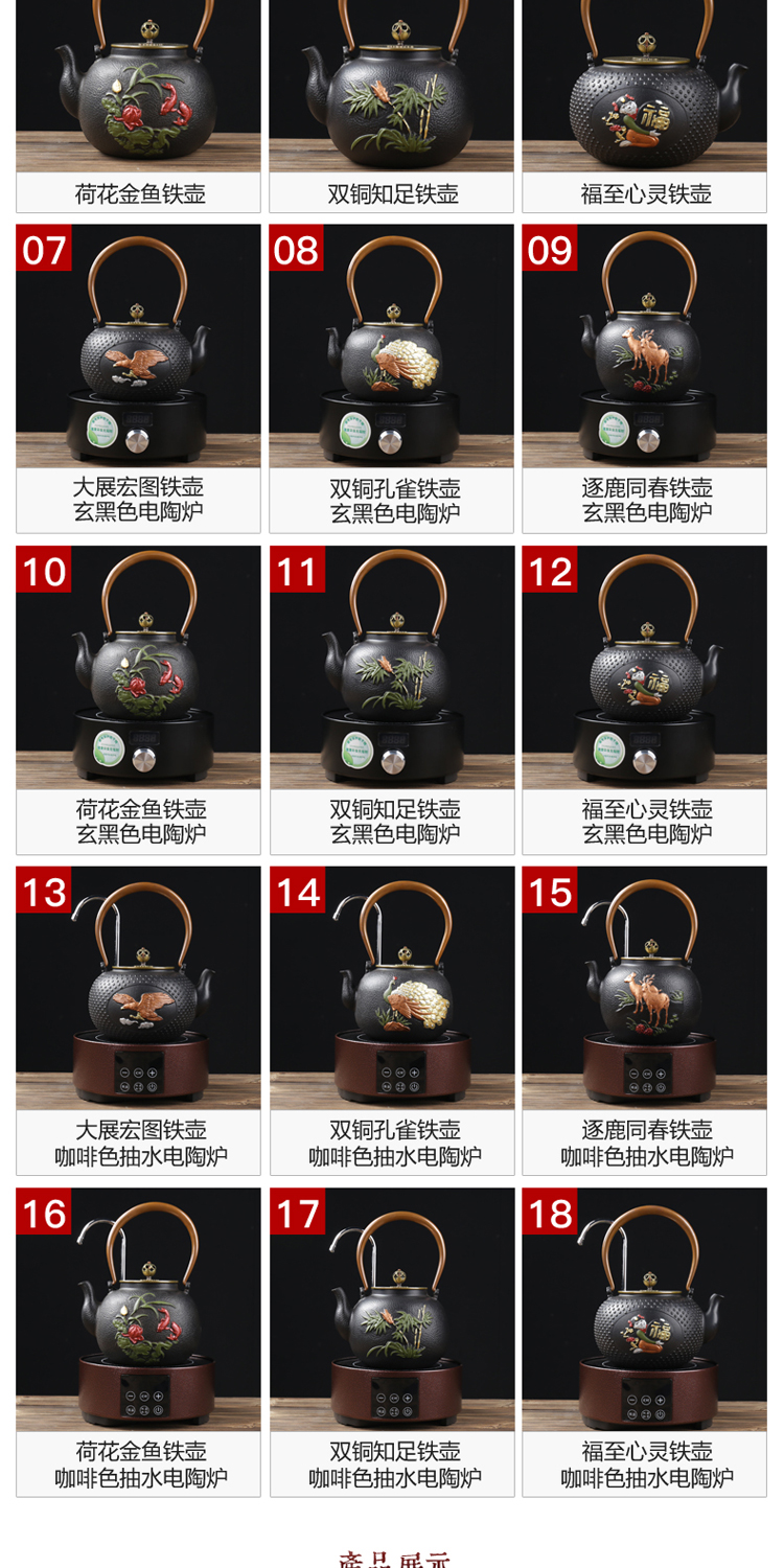ZongTang Japan iron pot of cast iron tea suit the electric TaoLu boiled tea, the southern household boiled water boiling water pot by hand