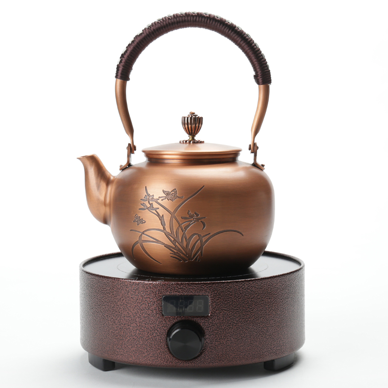 What kettle manual copper teapot copper kettles old vintage cast copper boiling tea machine electricity TaoLu teapot tea stove