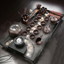 Wujin Stone tea tray set fully automatic one purple sand kung fu tea set household simple stone tea tray Tea Sea
