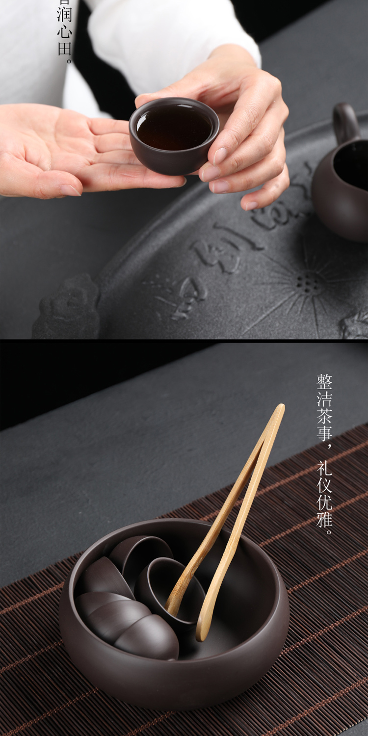 Dry tea table storage type ceramic home sitting room ground large round Japanese water kung fu tea saucer dish