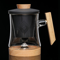 999 silver 3D silver magnetic suspension heat-resistant glass tea cup office Cup drinking cup household filter tea cup tea water separation